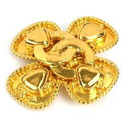 CHANEL Brooch Coco Mark Metal Gold Women's e58687f