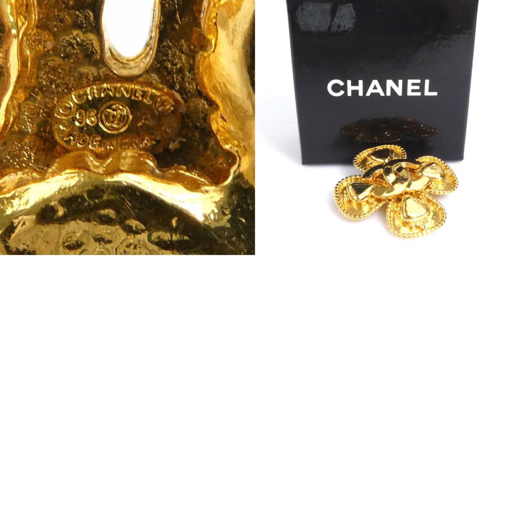 CHANEL Brooch Coco Mark Metal Gold Women's e58687f