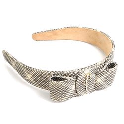 Salvatore Ferragamo Vara Ribbon Headband Leather Beige Women's r10046f