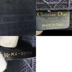 Christian Dior Handbag Book Tote Canvas Navy Women's z1236