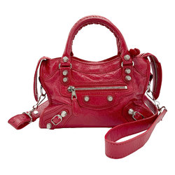 BALENCIAGA Shoulder Bag Handbag Giant City Leather Red Women's 309544 z1187