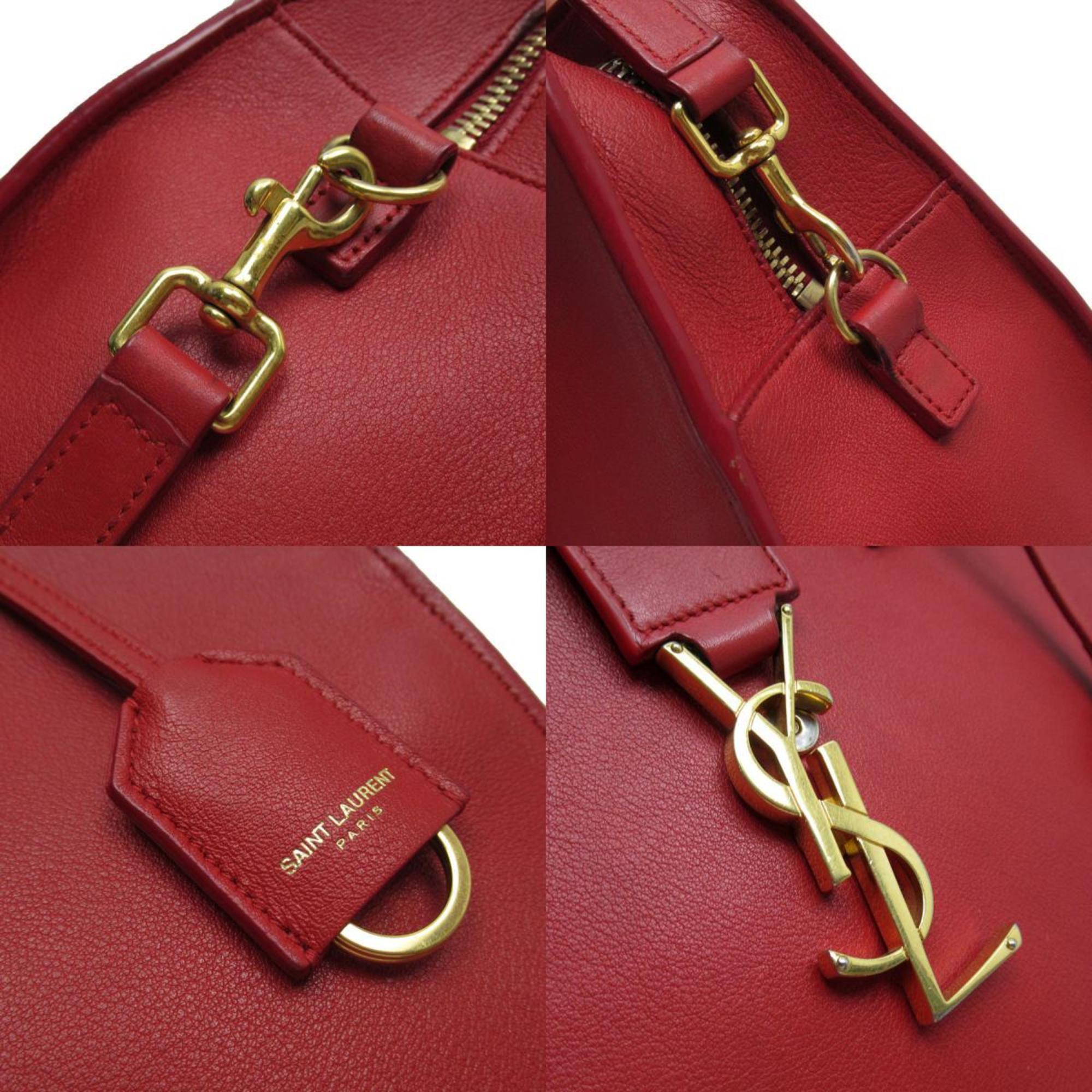 Saint Laurent SAINT LAURENT handbag shoulder bag Baby Cabas leather red gold women's w0305a