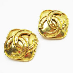 CHANEL Coco Mark Metal Gold Earrings for Women w0316a