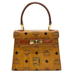 MCM handbag shoulder bag leather brown ladies z1122