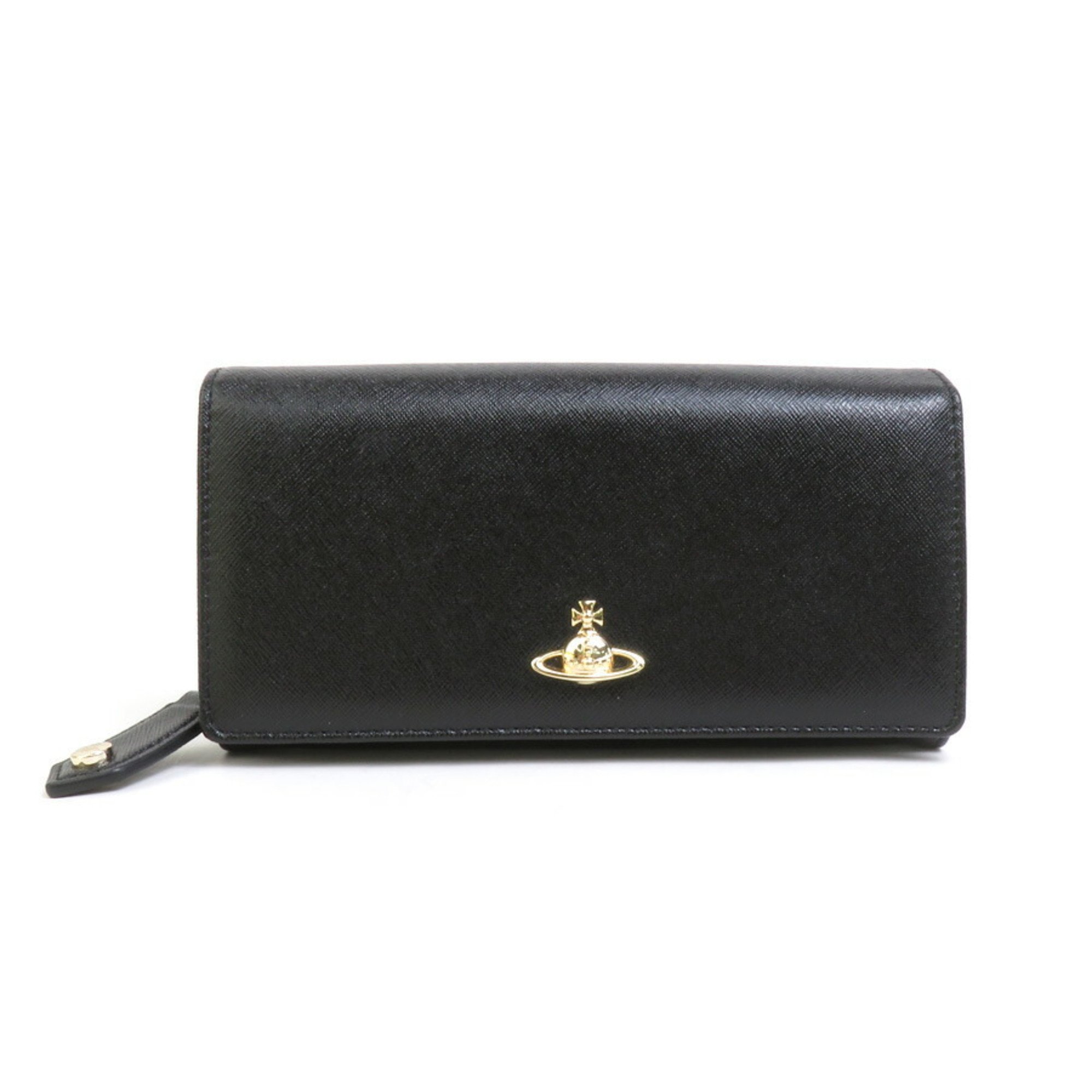 Vivienne Westwood bi-fold long wallet leather black ladies h30293g