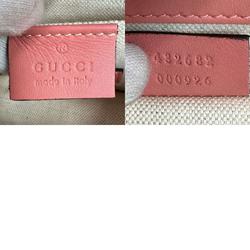 GUCCI Shoulder Bag Leather Faux Pearl Light Blue Pink Women's 432682 z1109