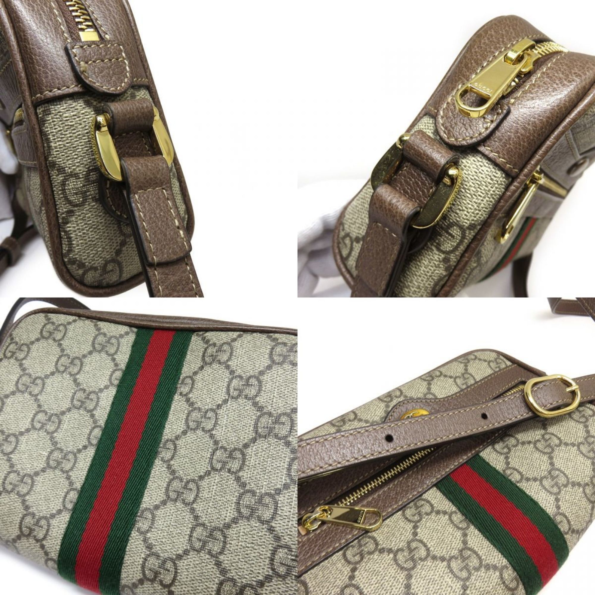 GUCCI Gucci Offdia GG Supreme Shoulder Bag 517350 Sherry Line