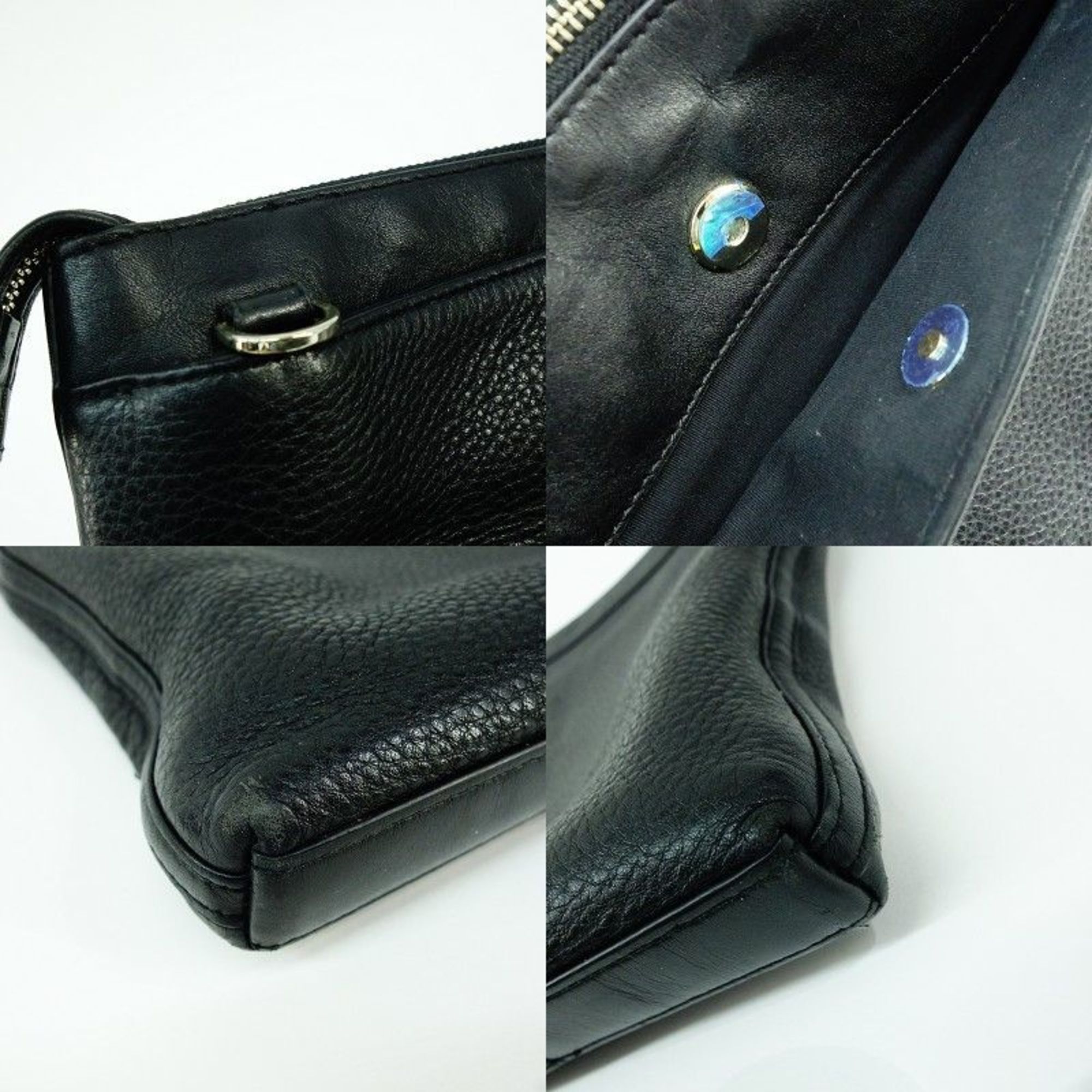 Paul Smith City Travel Leather Clutch Bag in Black