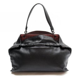 Bottega Veneta Handbag Intrecciato Leather Black Brown Women's w0293a