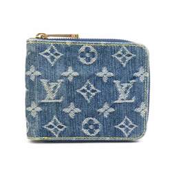 Louis Vuitton LOUIS VUITTON Bi-fold wallet Monogram denim Zippy Blue Men's Women's M95342 r10032f