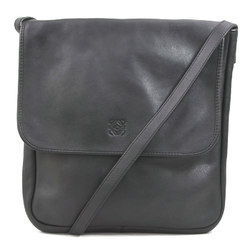LOEWE Shoulder Bag Leather Black Silver Men's Women's e58701k