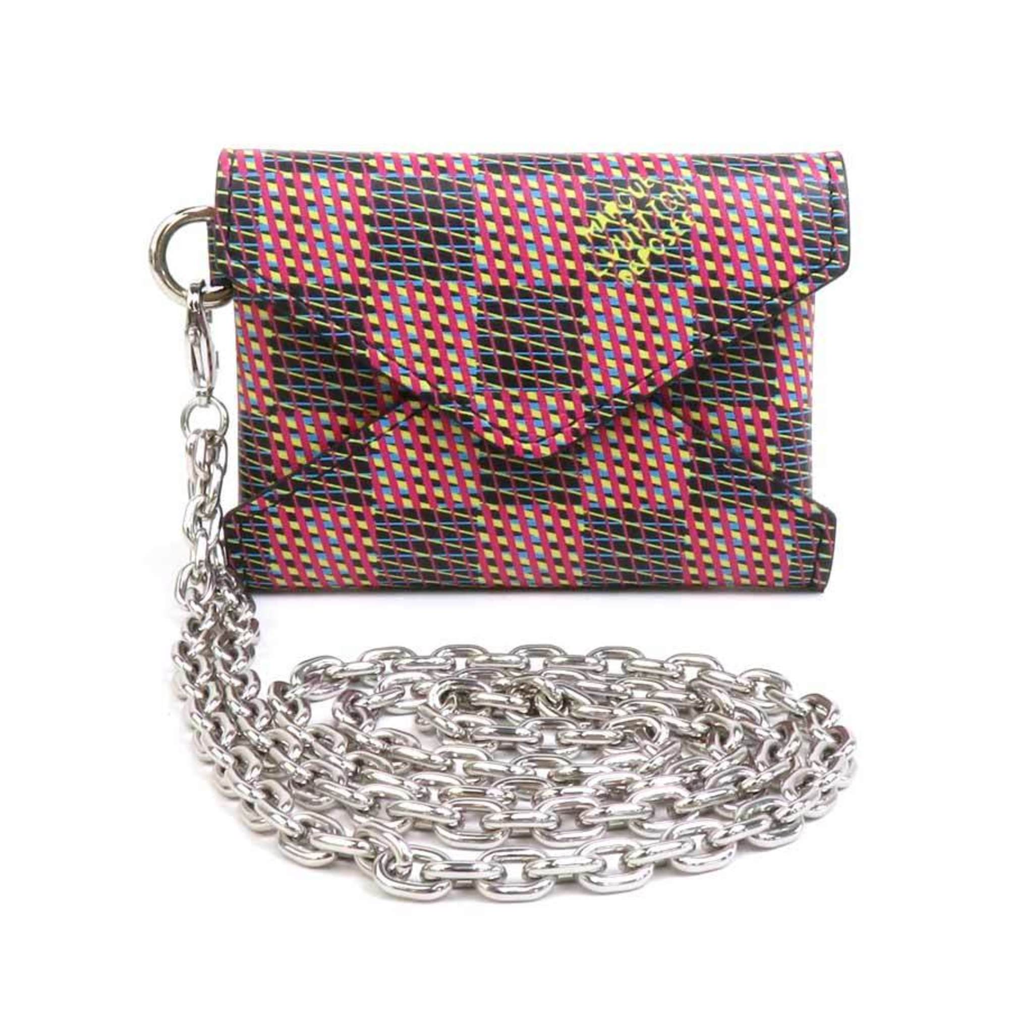 Louis Vuitton LOUIS VUITTON Necklace Damier LV Pop Kirigami Leather Metal Multicolor Men's N60278 h30303g