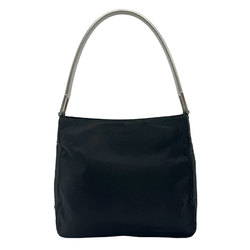 PRADA Shoulder Bag Nylon Plastic Black Silver Women's z1227