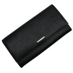 Burberry bi-fold long wallet leather black silver men's women's w0370a