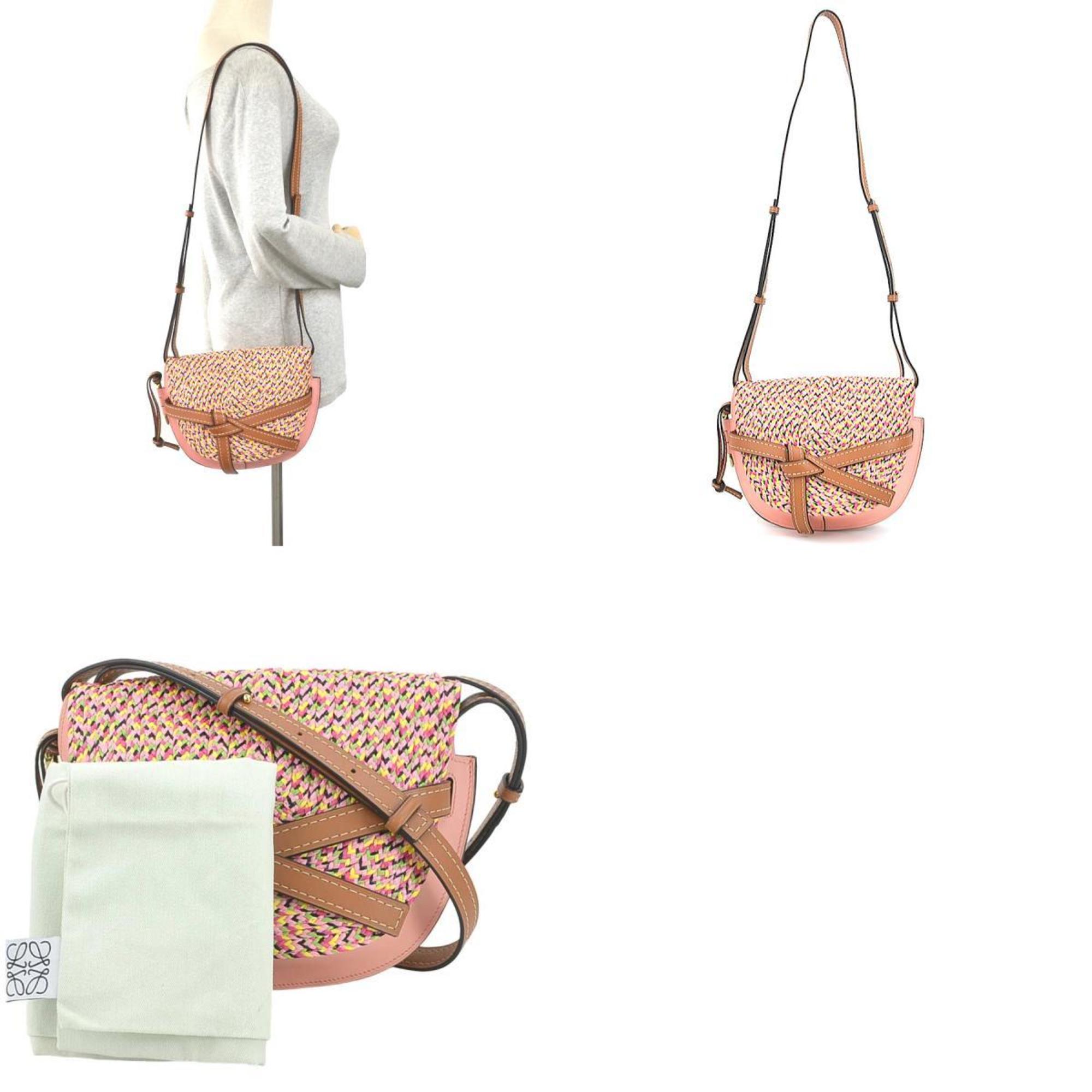 LOEWE Shoulder Bag Gate Small Leather Pink Multicolor Women's 99914g