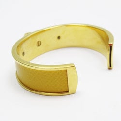 Hermes HERMES Bangle Bracelet Kelly Metal Leather Gold Yellow Women's w0317a