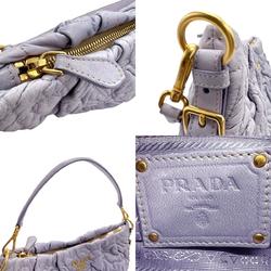 PRADA handbag leather light purple ladies z1114