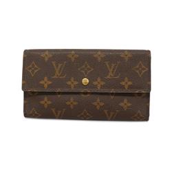 Louis Vuitton Long Wallet Monogram Porte Tresor International M61215 Brown Men's Women's