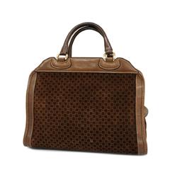 Gucci handbag suede leather brown ladies