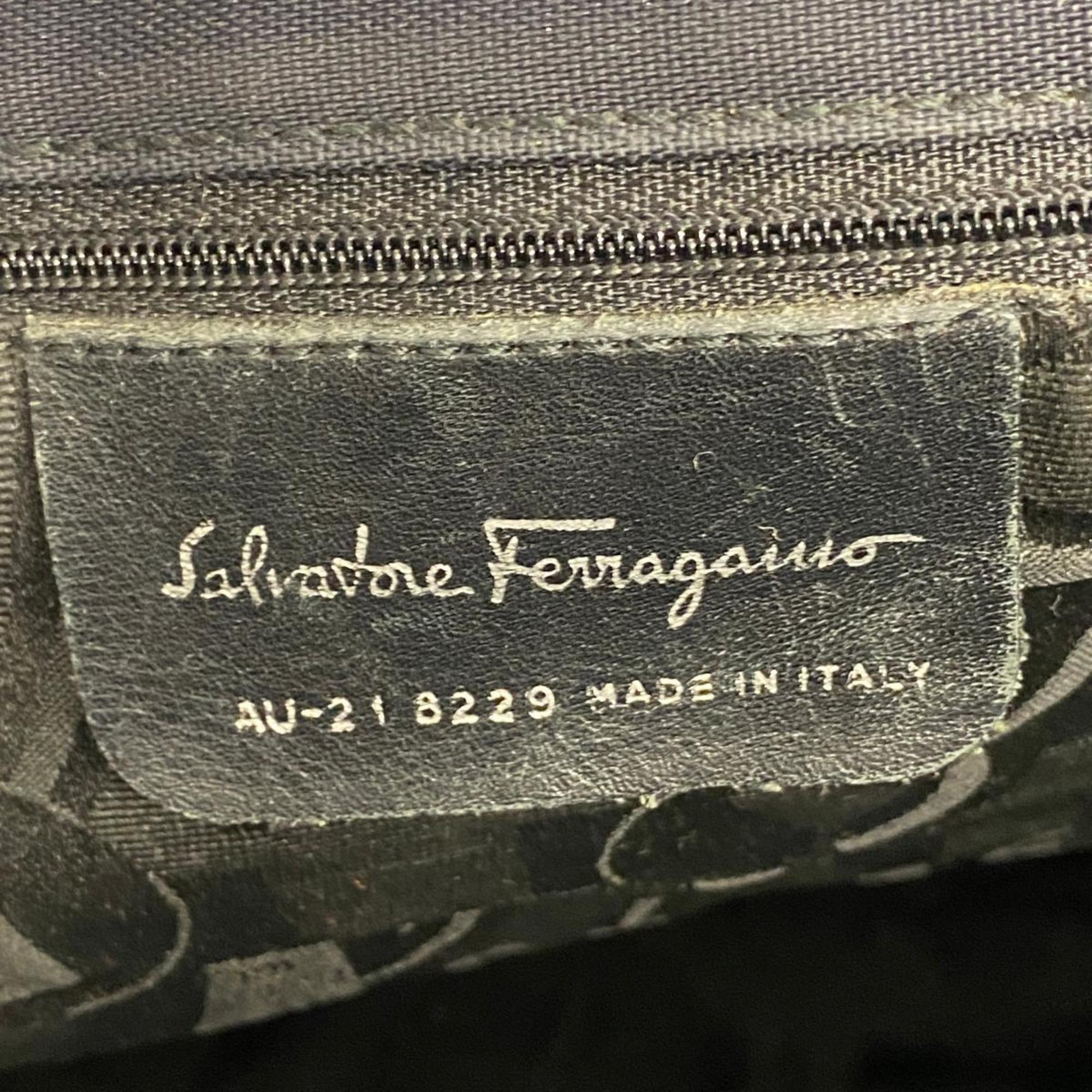 Salvatore Ferragamo Vara Nylon Tote Bag Black Women's