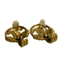 CHANEL 94P engraved Coco mark metal fittings GP earrings for women 34280 759k758-34280