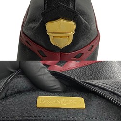 YVES SAINT LAURENT Cutout YSL Leather Handbag Vanity Black 1kmk729-7