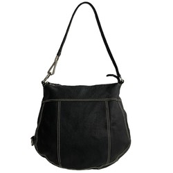 PRADA Prada Stitched Leather Handbag One Semi Shoulder Bag Black 41716