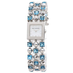 BVLGARI LUW16G Lucia Blue Topaz Watch K18 White Gold K18WGxBlue Ladies