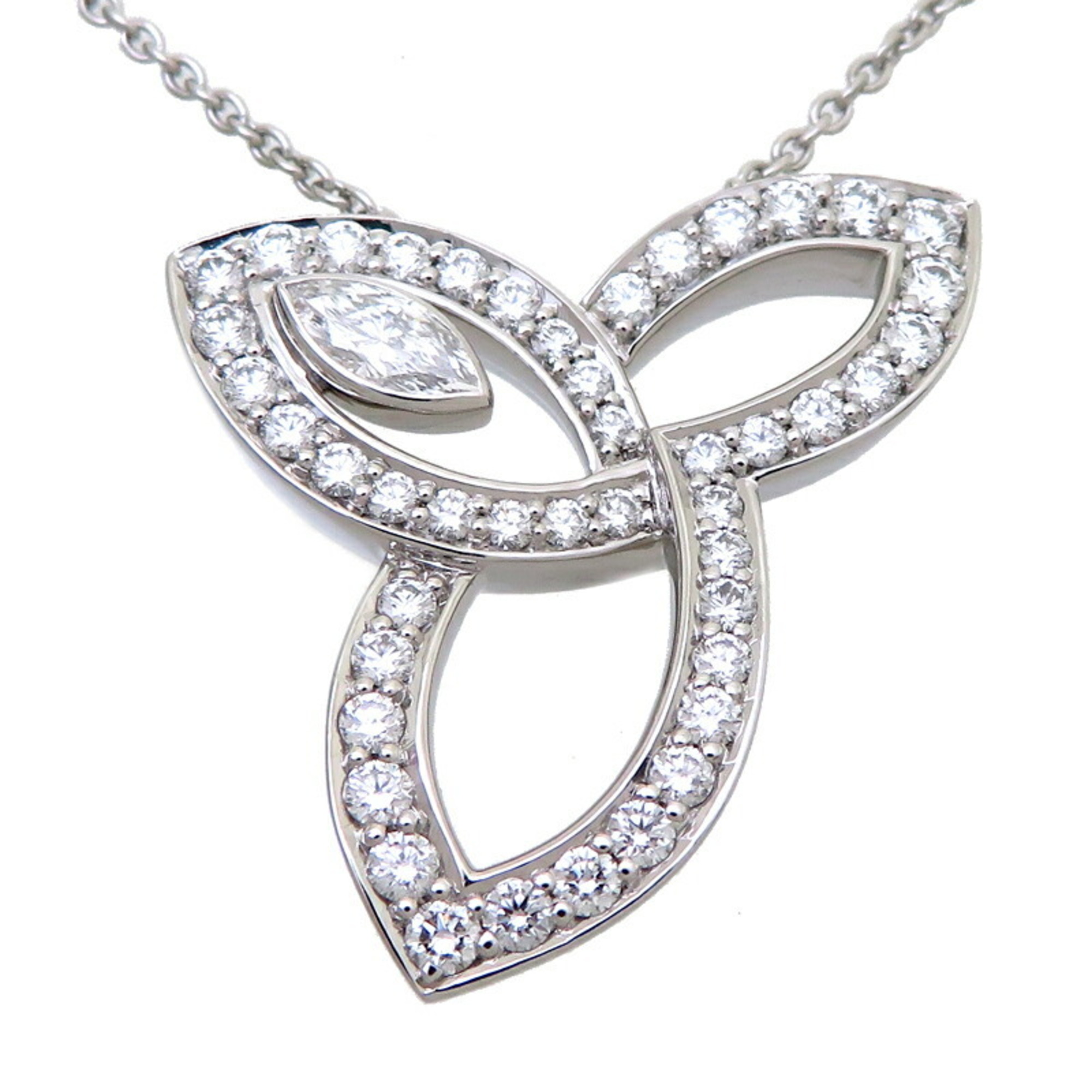 Harry Winston Lily Cluster Diamond Women's Necklace Pt950 Platinum