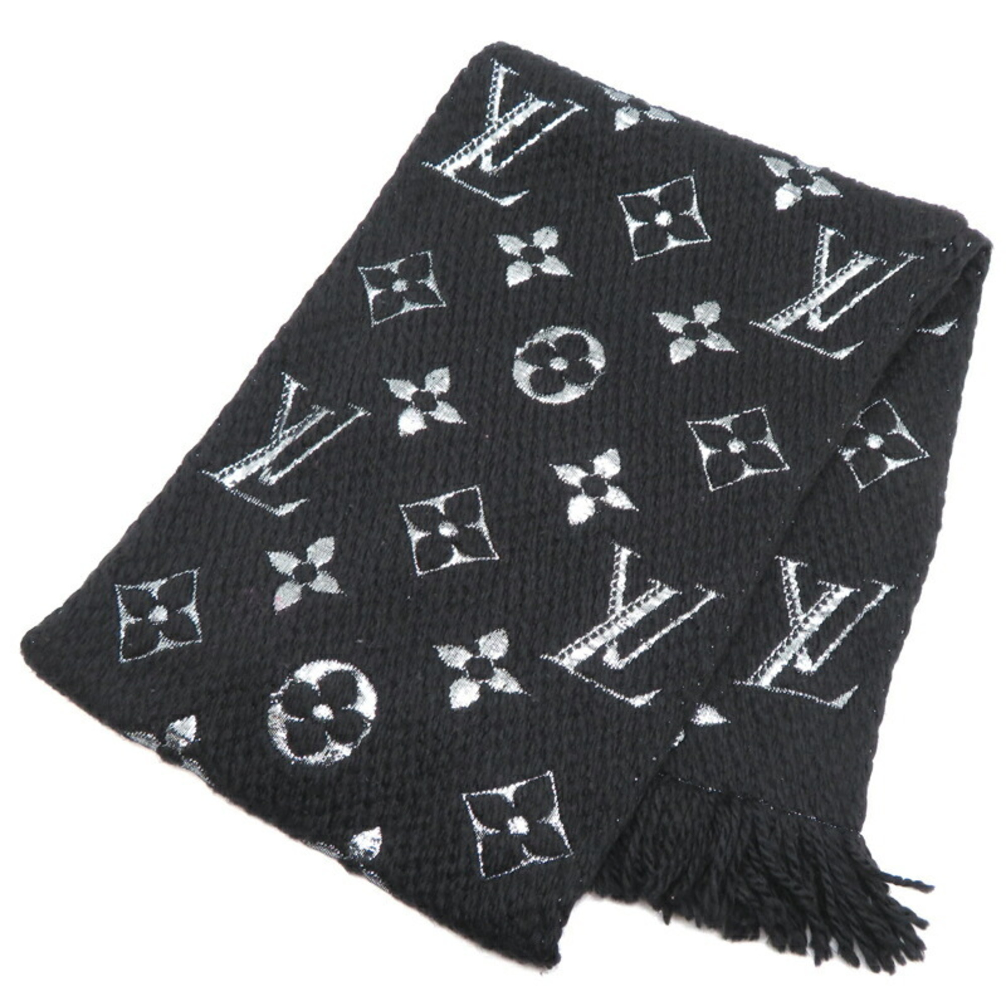 Louis Vuitton I Charpe Mania Women's and Men's Scarf M75833 Wool Black