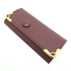 Cartier Must Line 4-ring ladies key case in leather, Bordeaux