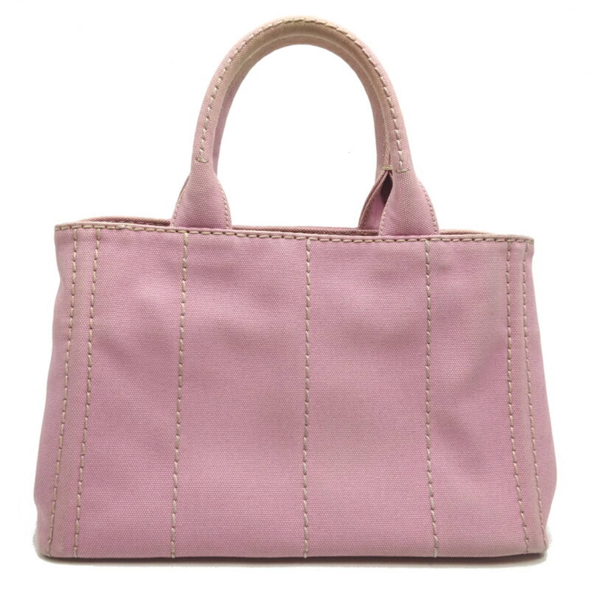 Prada CANAPA Tote Women's Handbag 1BG439 Canvas Pink