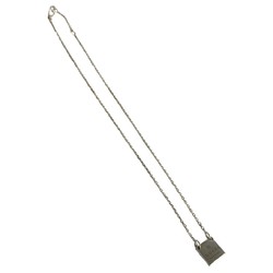 GUCCI Gucci Square Motif Engraved Silver 925 Chain Necklace Pendant 22641 762k761-22641
