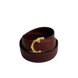 CARTIER Must Line metal fittings leather belt for women, Bordeaux 21342 458k241021342
