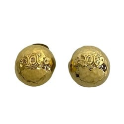 CELINE Triomphe motif earrings gold women's 34813