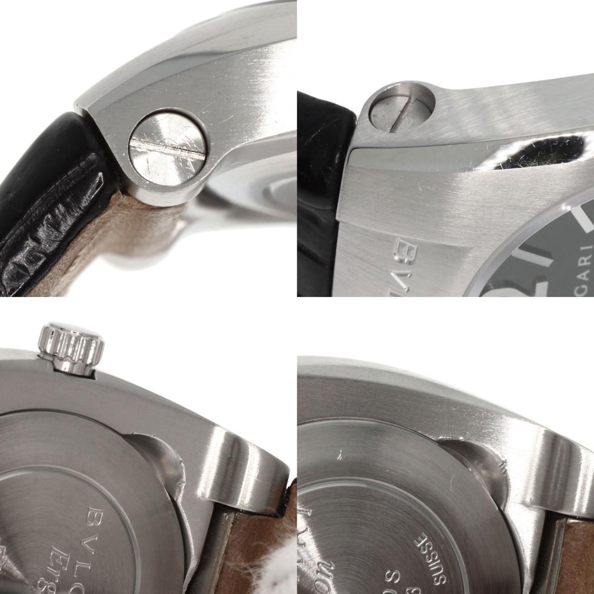 BVLGARI EG30BSLD Ergon 30mm Watch Stainless Steel Leather Women's