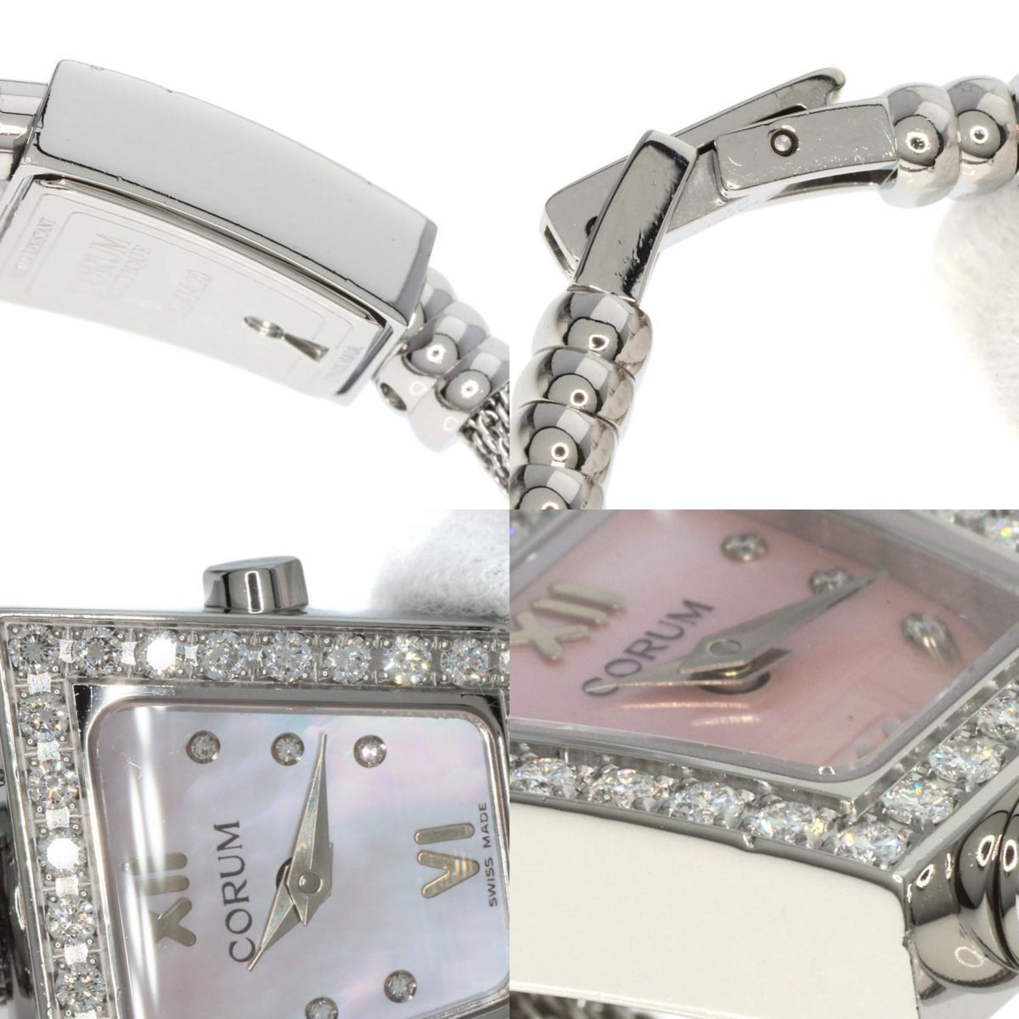 CORUM 101.414.20 Trapeze Diamond Watch Stainless Steel SS Ladies