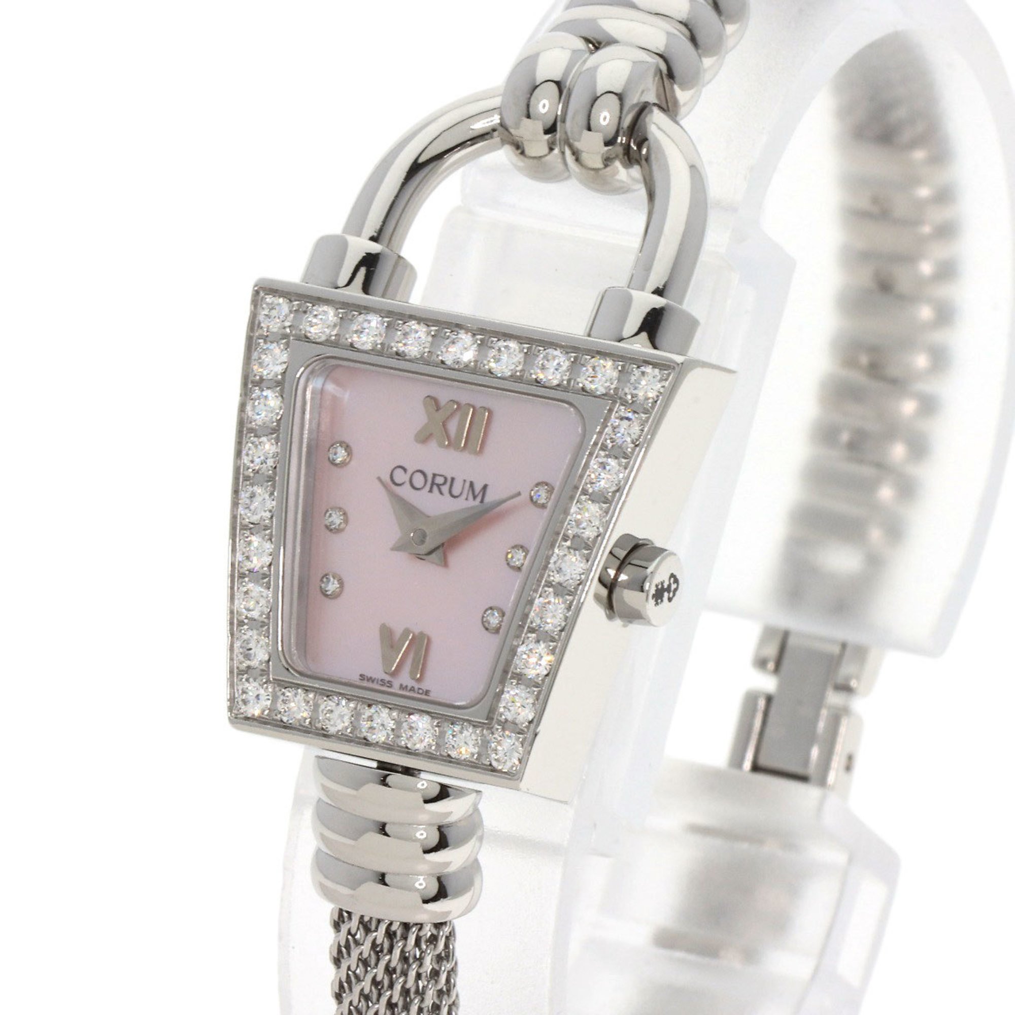 CORUM 101.414.20 Trapeze Diamond Watch Stainless Steel SS Ladies