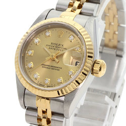 Rolex 69173G Datejust 10P Diamond Watch Stainless Steel SSxK18YG Ladies ROLEX
