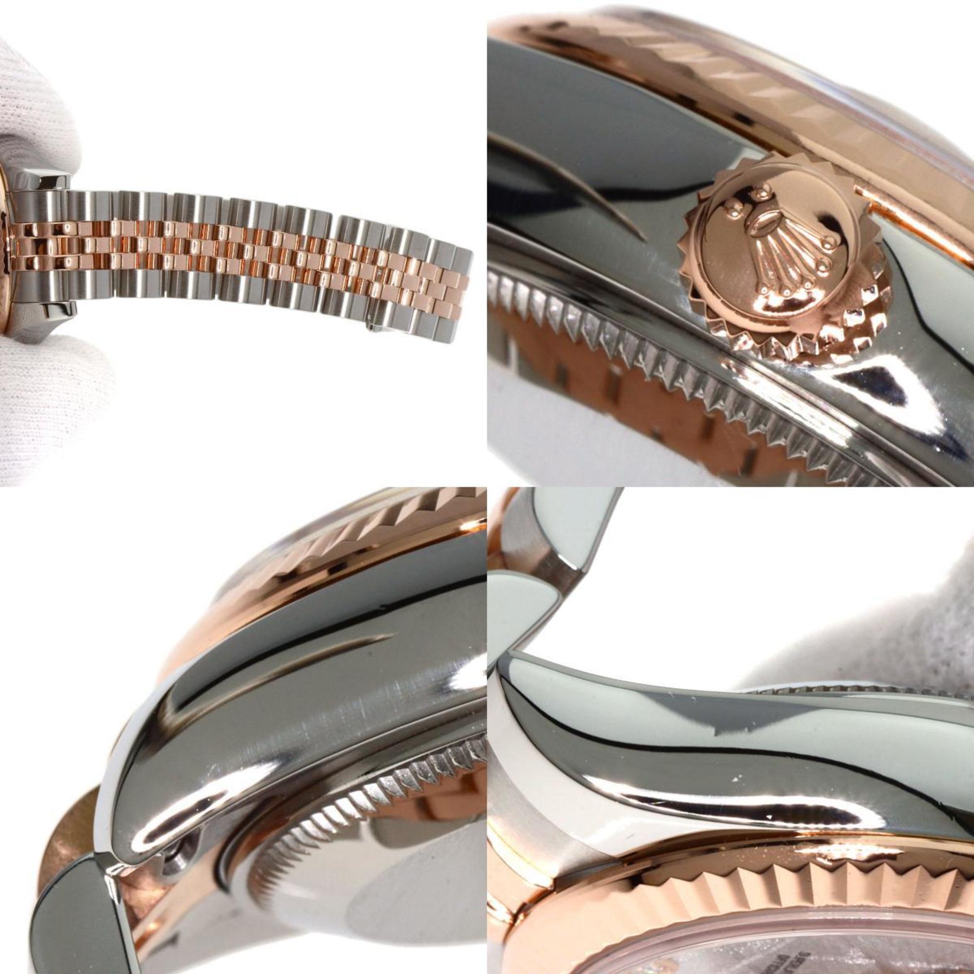 Rolex 179171G Datejust 10P Diamond Meteorite Manufacturer Complete Watch Stainless Steel SSxK18PG Everose Gold Ladies ROLEX