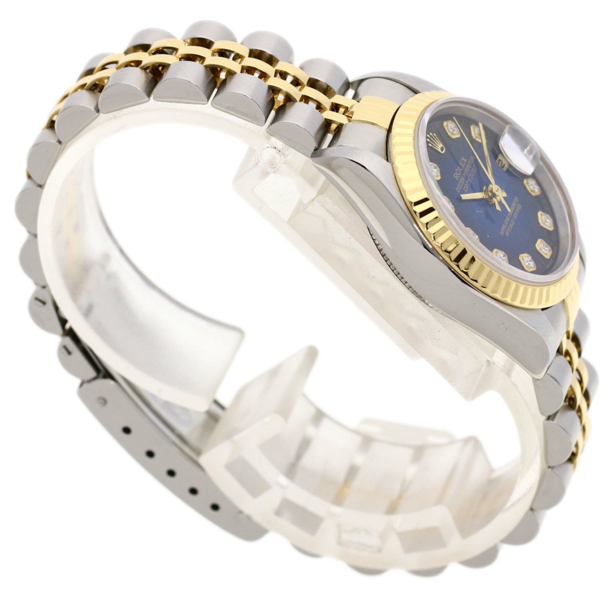 Rolex 79173G Datejust 10P Diamond Blue Gradient Watch Stainless Steel SSxK18YG K18YG Ladies ROLEX