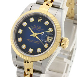 Rolex 79173G Datejust 10P Diamond Blue Gradient Watch Stainless Steel SSxK18YG K18YG Ladies ROLEX