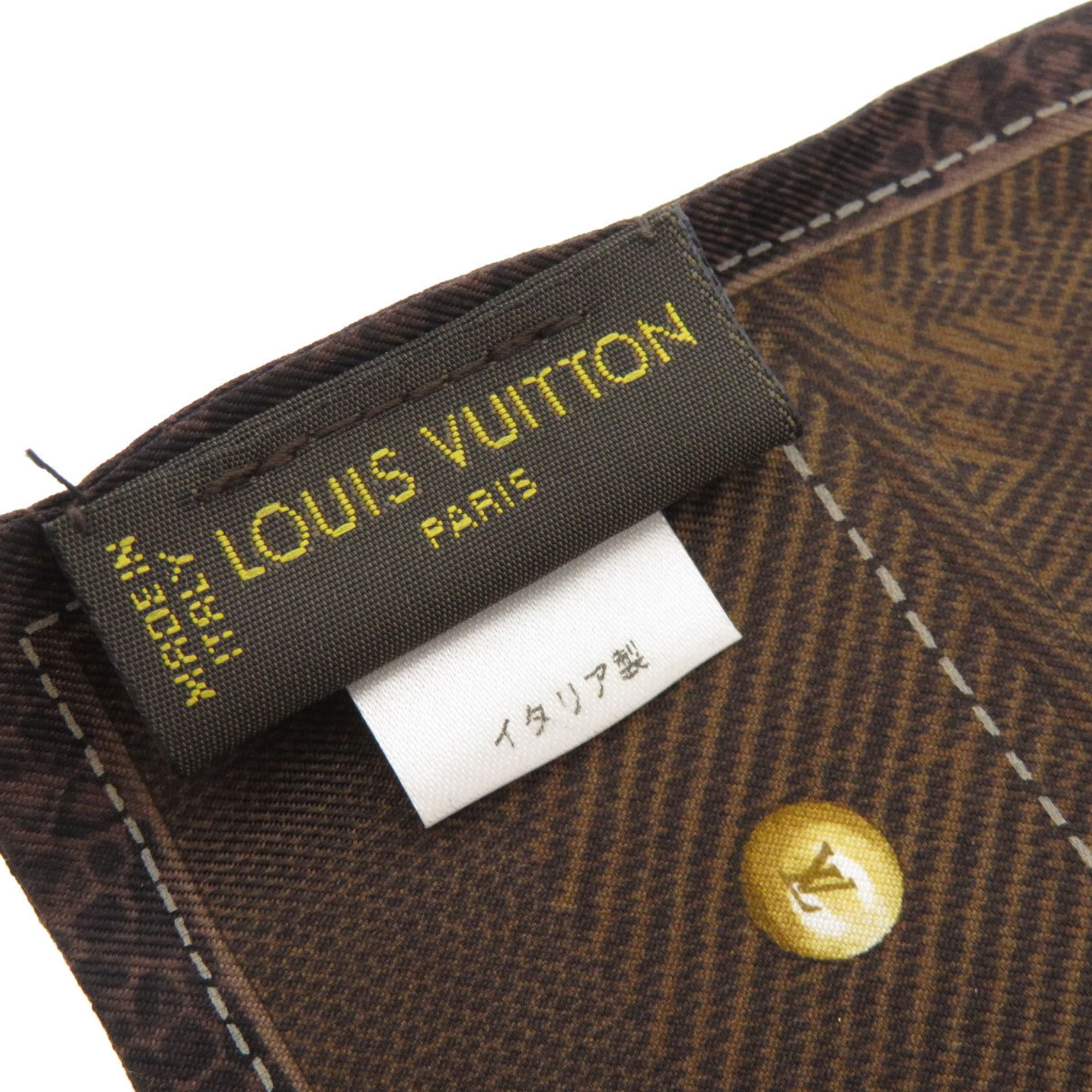 Louis Vuitton M72396 Bandeau New Denim Scarf Muffler Silk Women's LOUIS VUITTON