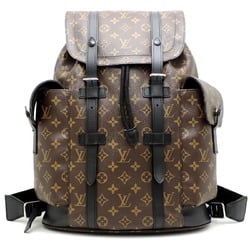 Louis Vuitton Christopher MM Women's and Men's Backpack/Daypack M43735 Monogram Macassar Ebene (Brown)