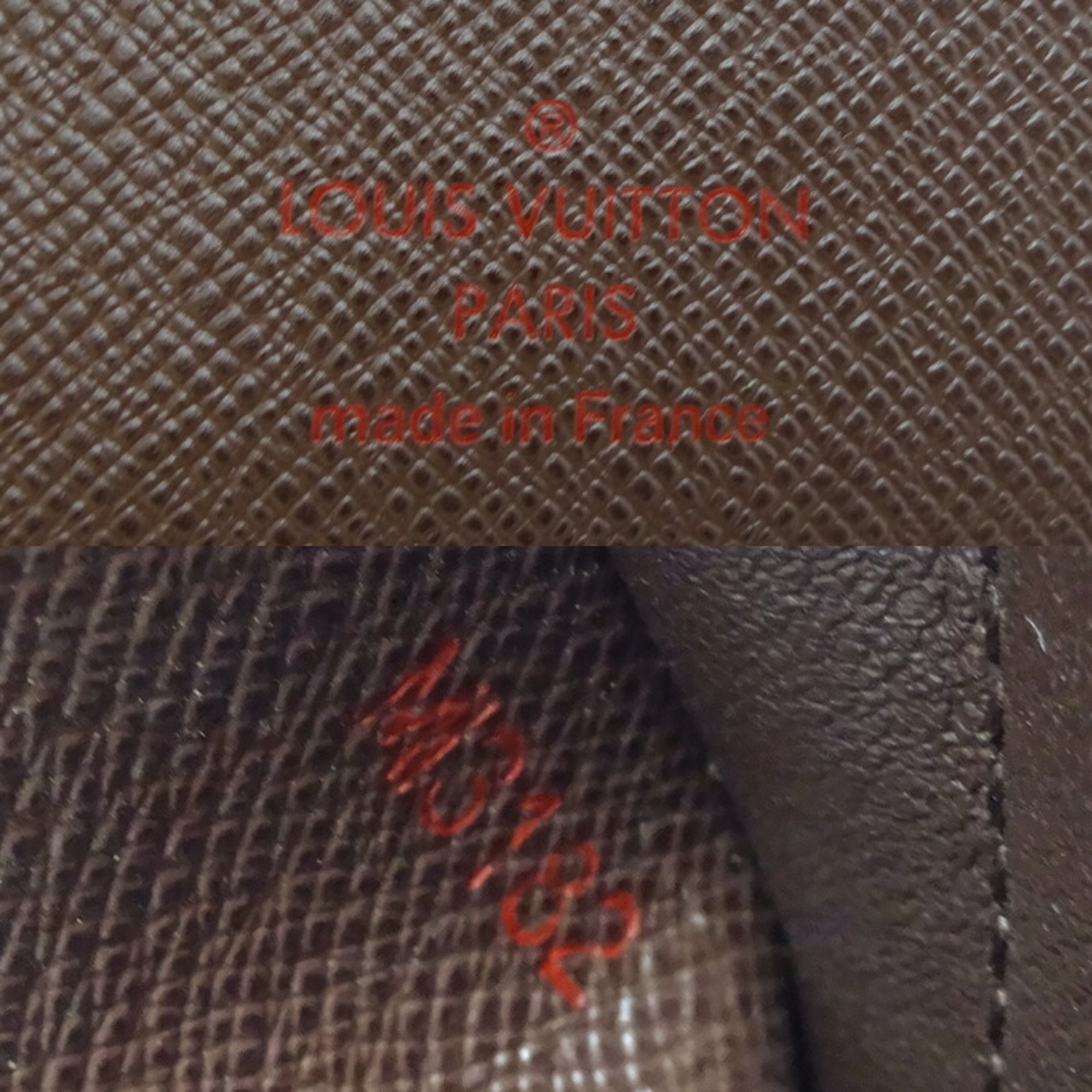 Louis Vuitton wallet, snap button loose, women's bi-fold wallet N61664 Damier Ebene (brown)