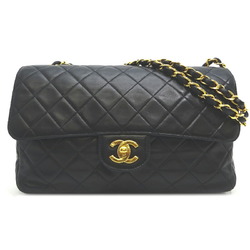 Chanel Matelasse Chain Women's Shoulder Bag Lambskin Black