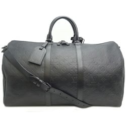 Louis Vuitton Keepall Bandouliere 50 Key Missing Women's Boston Bag M44810 Monogram Shadow Noir (Black)