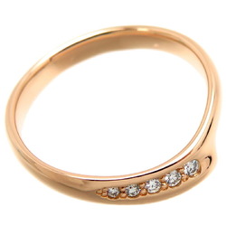 Tiffany 0.04ct Diamond Heart Band Women's Ring, 750 Pink Gold, Size 10