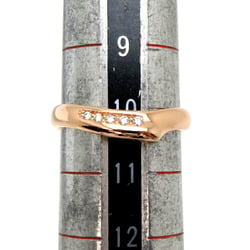 Tiffany 0.04ct Diamond Heart Band Women's Ring, 750 Pink Gold, Size 10