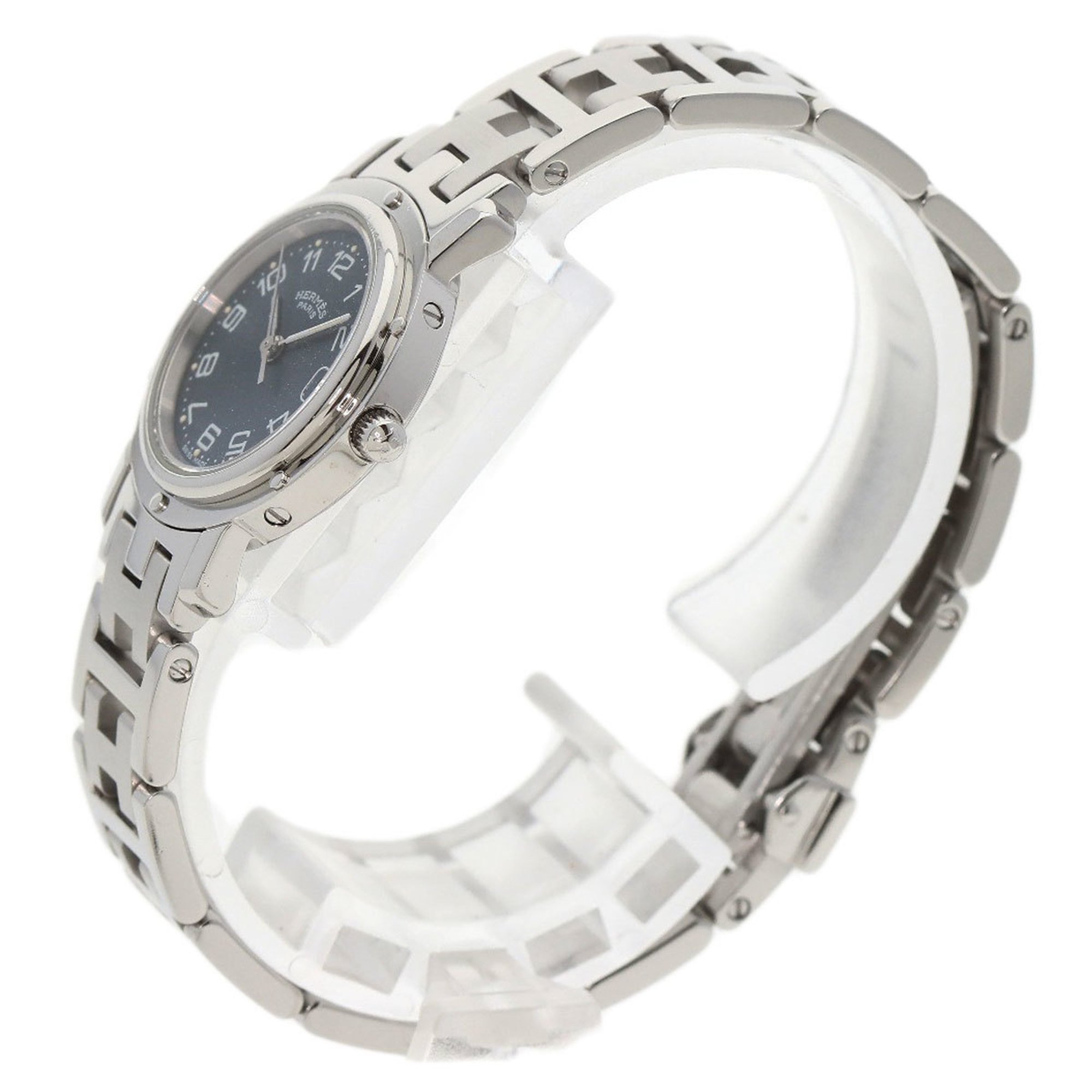 Hermes CL4.210 Clipper Watch Stainless Steel SS Ladies HERMES